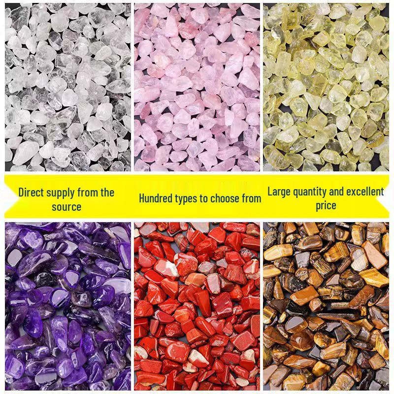 Seven-Color Crystal Gravel for Fish Tanks, Bonsai, Buddha Offerings, Manicures, Demagnetization, and Room Decoration.
