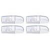 Waterproof Transparent Socket Boxes Set of 4 Pieces with Self Backing Splash Proof Covers for Outlet Protection
