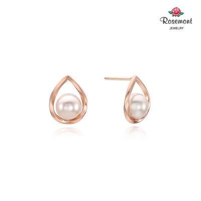 [Rosemont] Silver Pearl Earrings Rc0043