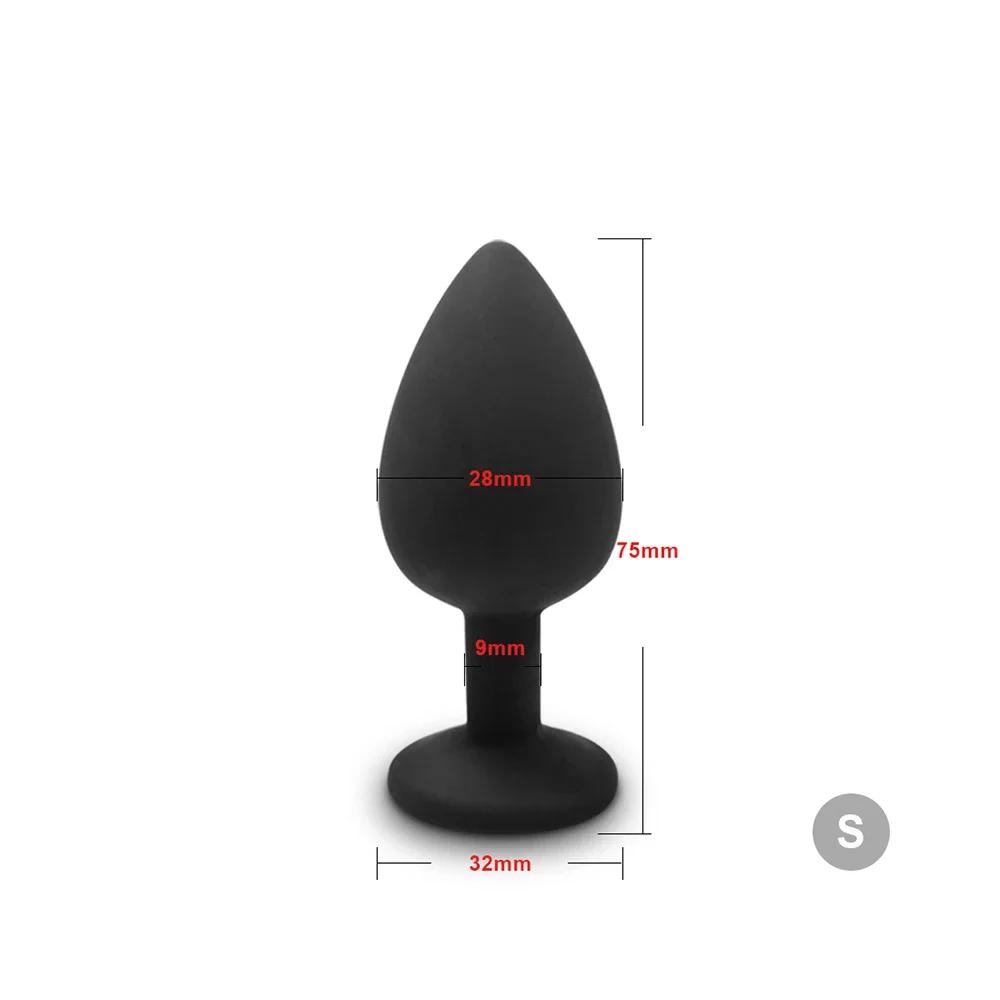 Anal Plug Butt Vibrator Women Men Gay Soft Silicone Erotic Bullet Penetration Anal Plug Bullet Dildo S/M/L Sex Toys for Adults