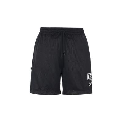 Shorts Esportivos Sólidos Respiráveis com Logo Dri-Fit KD Masculino Parte Inferior Preto DH7366-010