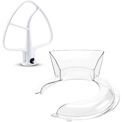 Küchenmaschine Flachrührer K45B WPW10672617 & KN1PS W10616906 Rührschüssel Spritzschutz Ersatz für 4,5/5 Quart