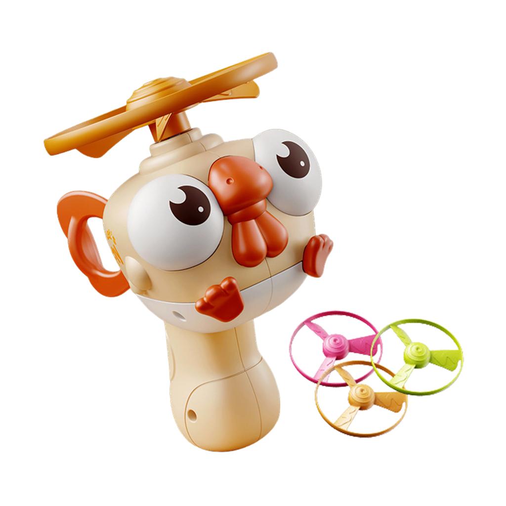 Bamboo Dragonfly Pull-Start Flying Disc for Kids Outdoor Parent-Child Interactive Toy