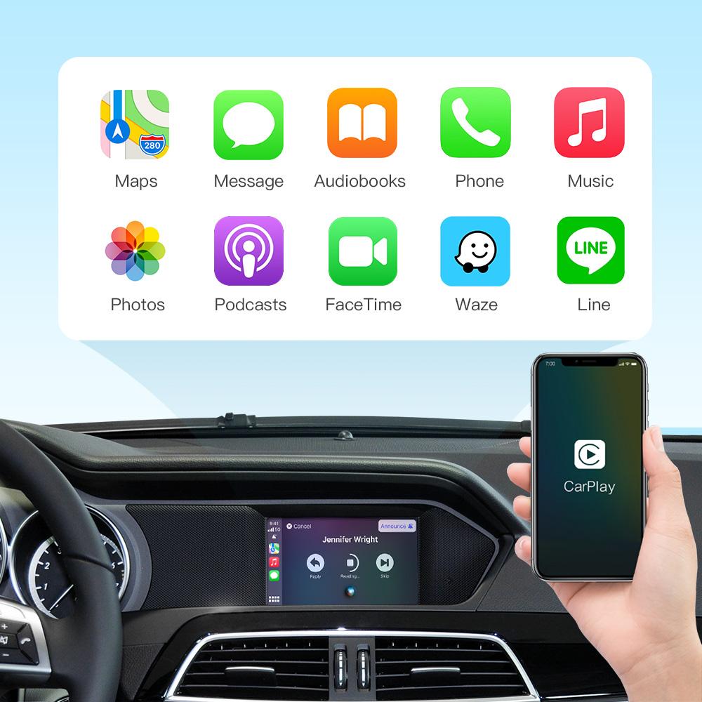 CARABC Wireless Carplay Suitable For Mercedes Benz A B C E CLA GLA GLK ML Sprinter NTG4.5 Becker Module Android Auto Navigation