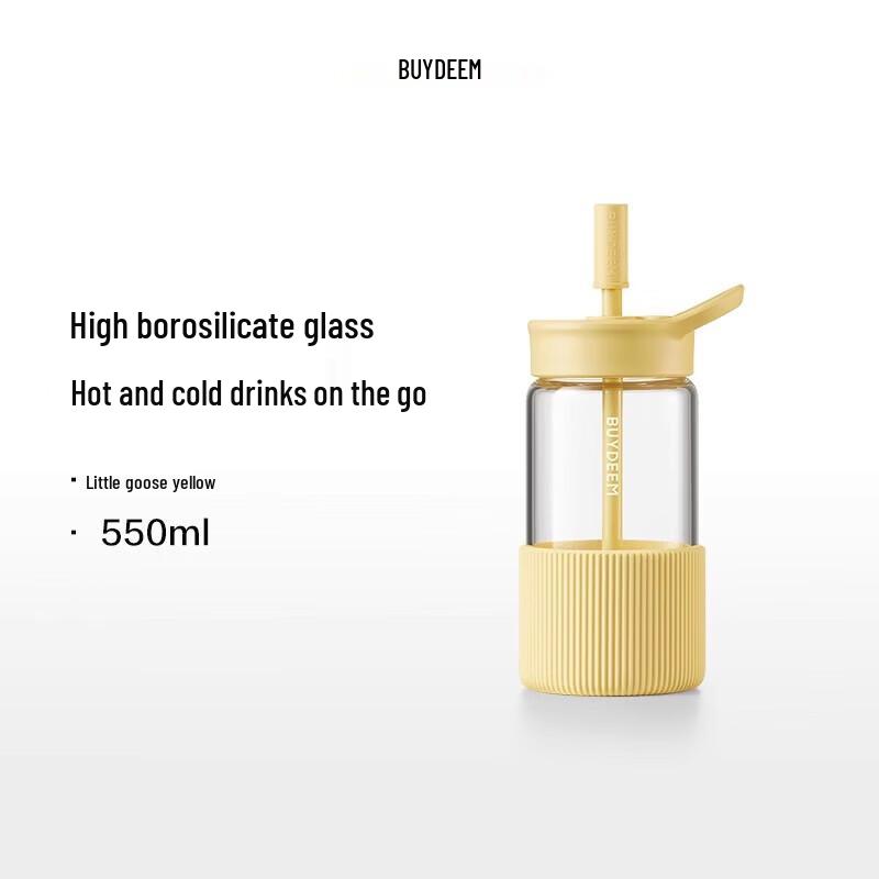 Buydeem Glass Straw Water Bottle