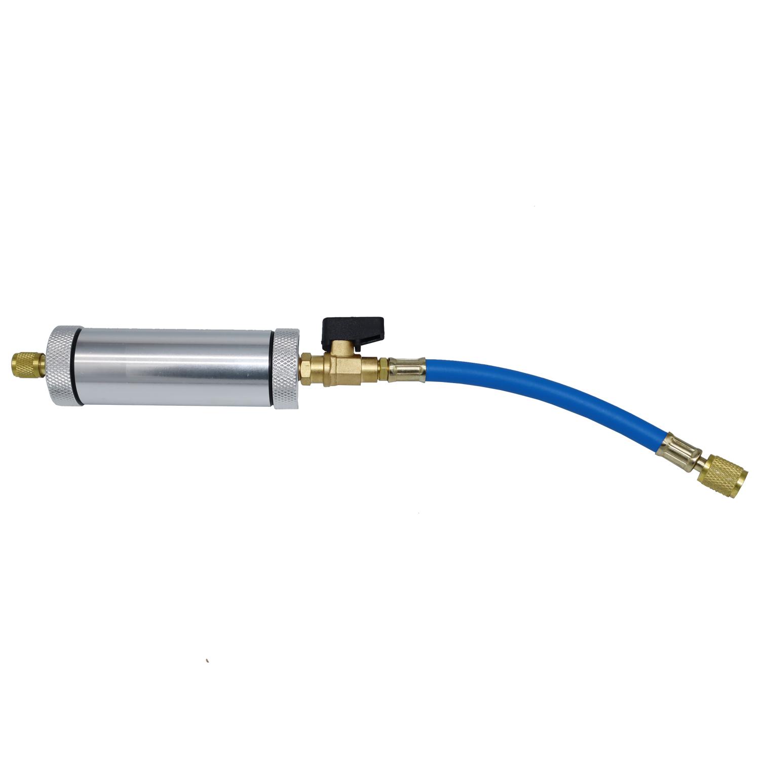 

Инструмент для впрыска масла в кондиционер автомобиля R12 R134A 2 унции 1/4 Трубка для заправки чистого жидкого масла и хладагента Инжектор красителя Автоаксессуары