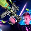 Soft Bullet Toy Gun with Flashing Lights Battle Sounds Kids Cartoon Blaster Toy Safe Colorful Submachine Gun Model Boys Gifts