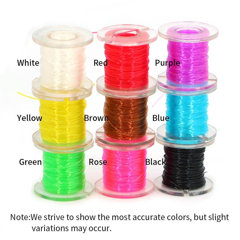 1PC Colored Elastic Thread Mayfly Shrimp Fly Larva Body Making Material High Elasticity Suitable for Trout Salmon Fishing Baits
