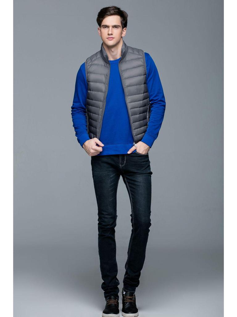 2025 Men's Lightweight Stand-up Collar Down Vest for Layering or Outerwear - Item #2105
