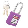 38mm   Padlock Insulating Industrial Plastic Nylon PA Steel for Chemical Electric Power Nuclear Energy(Purple )