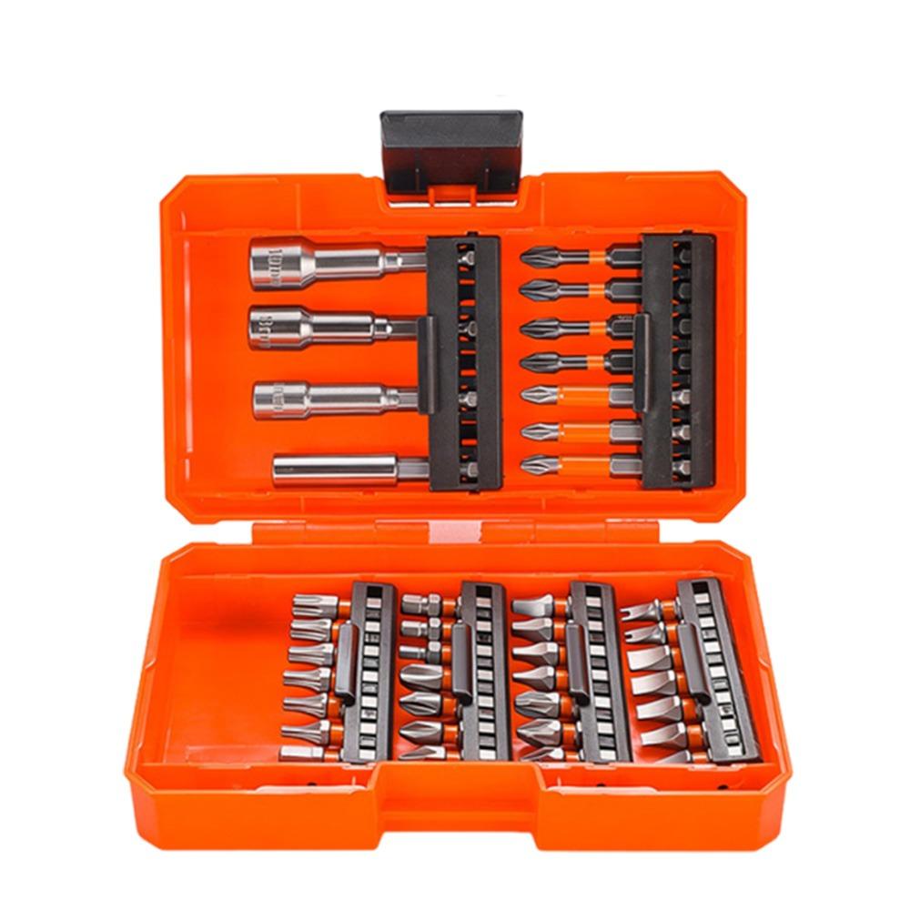 27/35/39Pcs Bits Drill Bits Set Hexagon Bits Hole Bit Screwdriver Bits Set Storage Case Heavy Duty Twist Sleeve