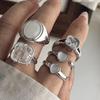 925 Sterling Silver Rings for Women Couple Minimalist Handmade Oval White Stone Ring Fine Jewelry Gift Prevent Allergy