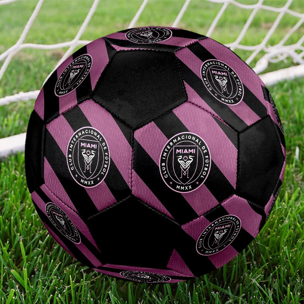 Inter Miami CF Soccer Ball Colorful All Ages Machine Stitched PVC Competition Ready Durable High-Bounce.SIZE5