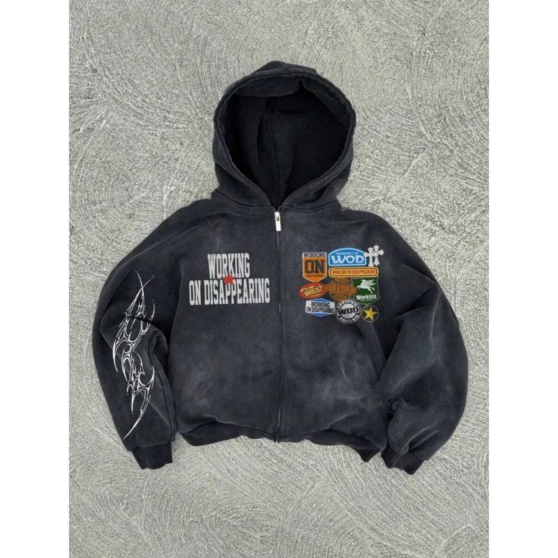 Felpa stampata personalizzata tendenza americana giacca Harajuku stile gotico unisex maglione stampato 3D