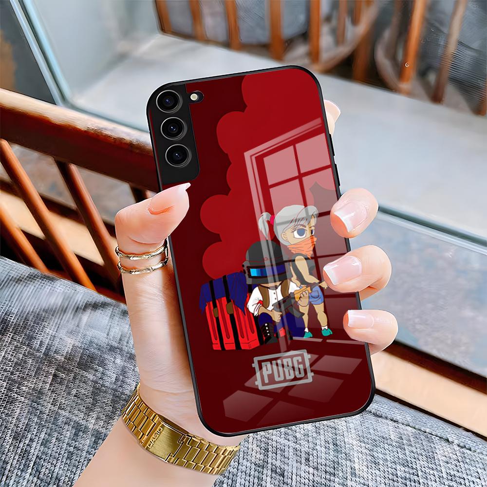 

Game P-PUBG Phone Case For Samsung S26 S25 Plus S20 S20 Plus S22 Ultra S23 FE S21 Plus S21 Ultra Glass Cover Samsung S23 Ultra