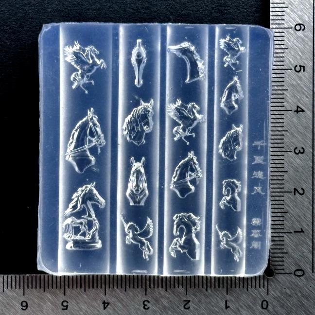 Retro Horse & Butterfly Embossed Silicone Mold for DIY Nail Art