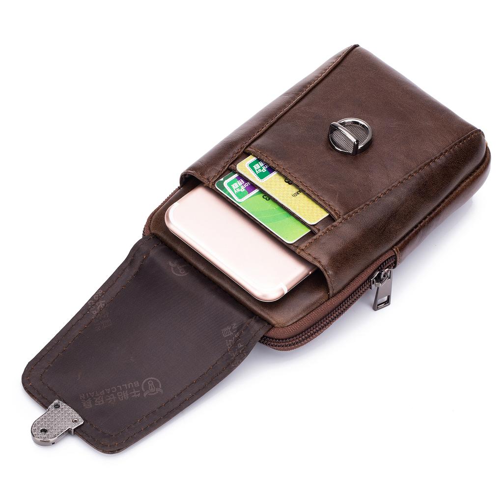 Men Leather Waist Belt Bag Phone Pouch Bag Made From High Quality Cow Leather Travel Crossbody Shoulder Bag Pack Purse Wallet