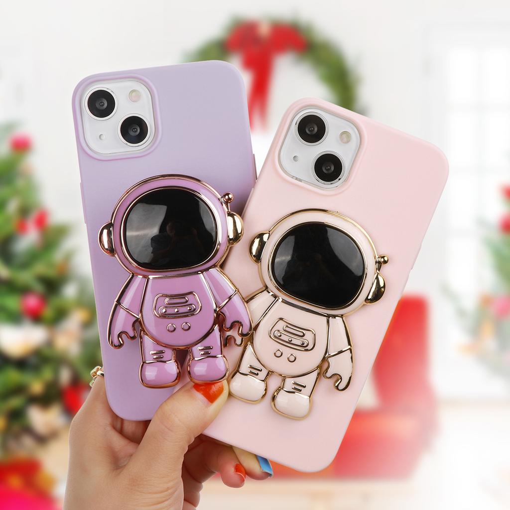 Custodia Pieghevole Placcata Astronauta Per Samsung Galaxy M31 M32 M52 S8 S9 S10 S10e S20 S21 FE S22 Ultra Plus Note 8 9 10 Lite 20 Cover