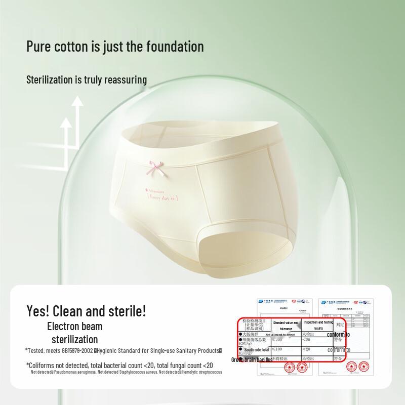 Mao Ren Women's 100% Cotton Antibacterial Briefs