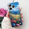 4G Clear For Realme Note 60 Case RMX3933 Luxury Butterfly Love Flowers Cool Lion Painted Phone Case For Realme Note 60X RMX3938