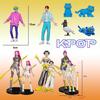 9 Stück Kpop Dämonenjäger Animationsfiguren Spielzeugset Sammlerstück Derpy Tiger Rumi Mira Zoey Sussy Puppen Geschenk für Fans