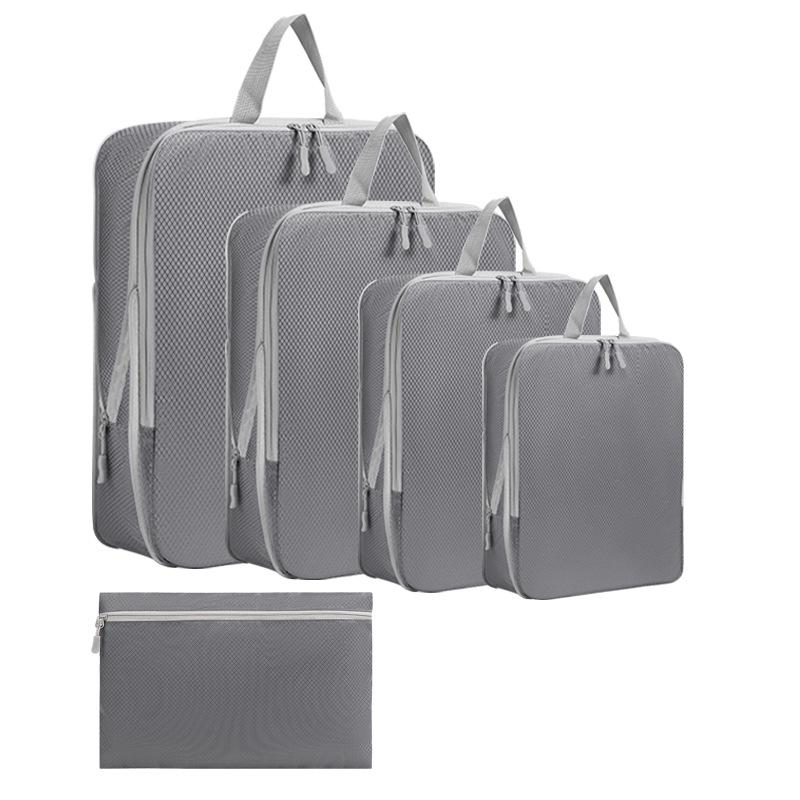 Czteroczęściowy zestaw kompresyjny podróżny: Worki próżniowe na ubrania, buty i skarpetki - Wodoodporne rozwiązanie do przechowywania