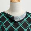 Summer Fashion Hot Sale Retro Striped Print Dress Round Neck Sleeveless Belt Puff Dress