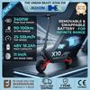 Hulajnoga elektryczna HX X10 Podwójny silnik 2400W Bateria 48V18.2AH Wyjmowana Maksymalna prędkość 55km/h Maksymalny zasięg 80-100km Opony Hulajnoga przenośna