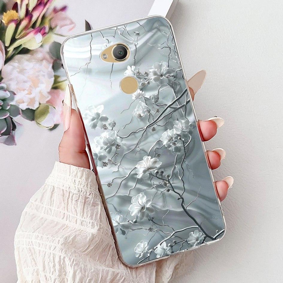 For Sony Xperia XA2 Case H3113 H3123 H3313 Cover Fashion Art Flower Painted Soft TPU Bumper on Sony Xperia XA2 Ultra H3213 Shell
