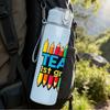 1PC Team 5th Grade Crayon Slogan Print 750ml Color Plastic Sports Water Bottle Leakproof Flip Straw Lid Suitable for Sports Office Home Use