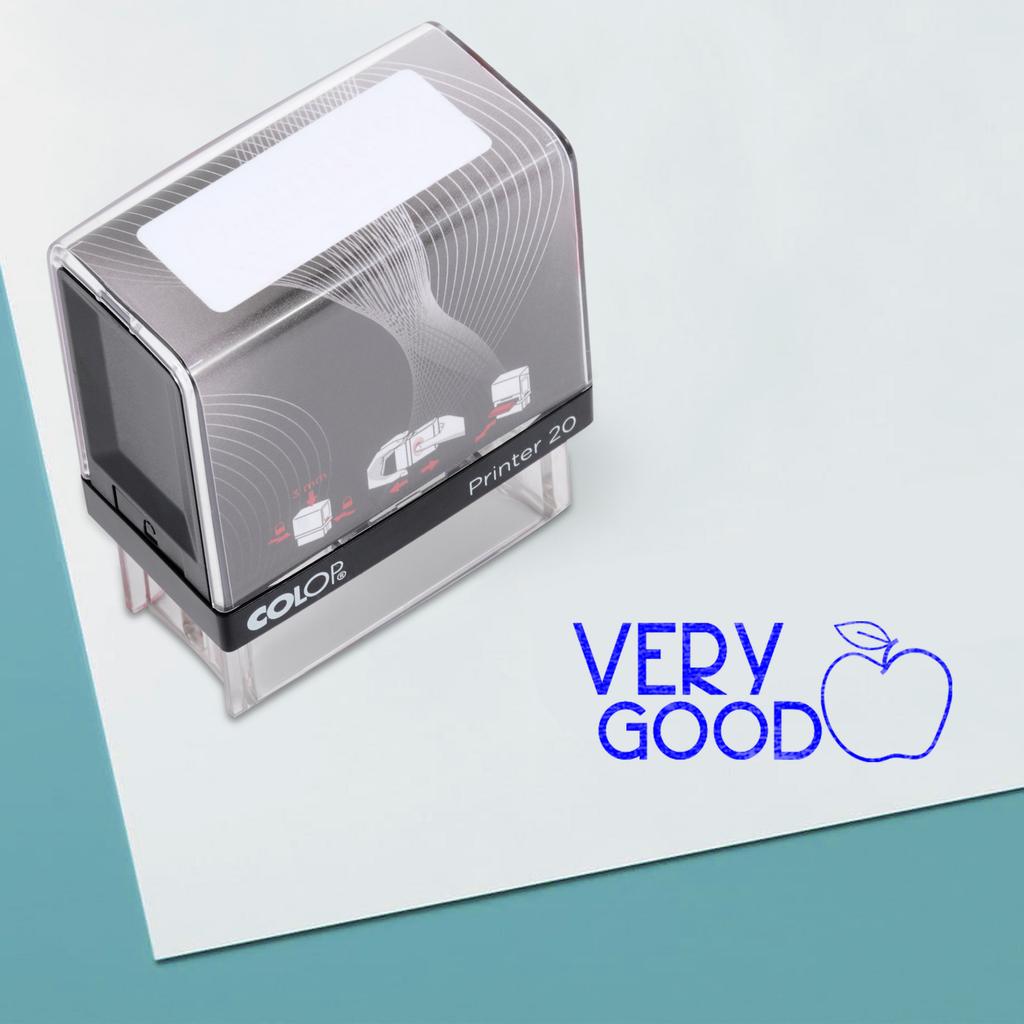 Printtoo Self Inking Rubber Stamp - Pre-Inked Office Stamp - Stationary Stamp - COLOP P20 Mini Stamper - Teachers Stamp -
