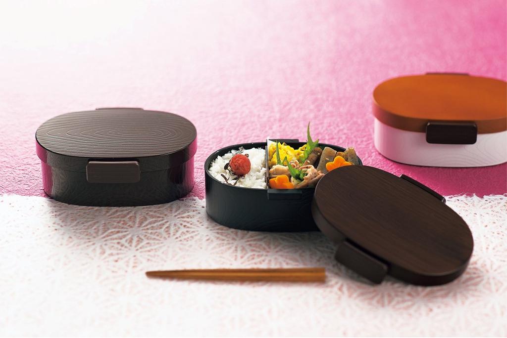 Tatsumiya 52903 Tight Type Wood Grain Oval Bento Small Tochigi Eye Tight Type