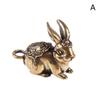 Chinese New Year Brass Zodiac Lucky Rabbit Statue Ornament Key Chain Pendant Figurine Home Office Decorations 2025