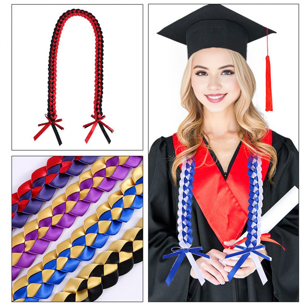 Braided Graduation Cords Graduation Lei Class of 2025 Graduation Accessories Handmade Lei Necklace Honor Cords Party Accessories