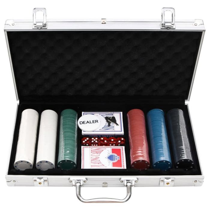 VidaXL Jeu de jetons de poker 300 pcs 4 g, ensemble de jeu de poker, jeu de poker,, jeu de jetons, jeu de blackjack 80415