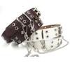 Punk Ladies Belt Chain Belt Button Head Double Air Eye Belt Women'S Decorative Jeans Belt