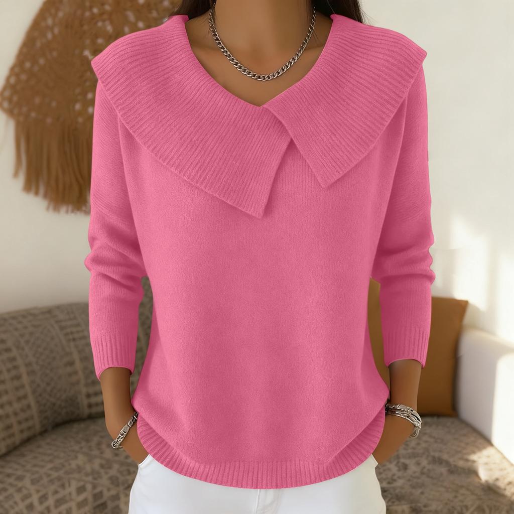 Damen Langarm Strickpullover Tops