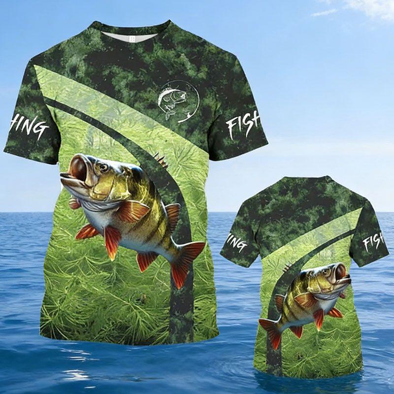Summer Hunting Fishing 3D Print T-Shirts Men Women Casual Short Sleeve T Shirt Harajuku Y2K Top Streetwear Tees Men's Clothing