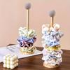 Solid Wood Hair Tie & Accessory Organizer - Stylish Display Stand Suitable for Hair Accessories and Headbands Countertop Storage