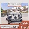 New Style Gray Electric Tricycle Canopy: Thickened Leather, Fully Transparent Rain Curtain, Sunshade Protection