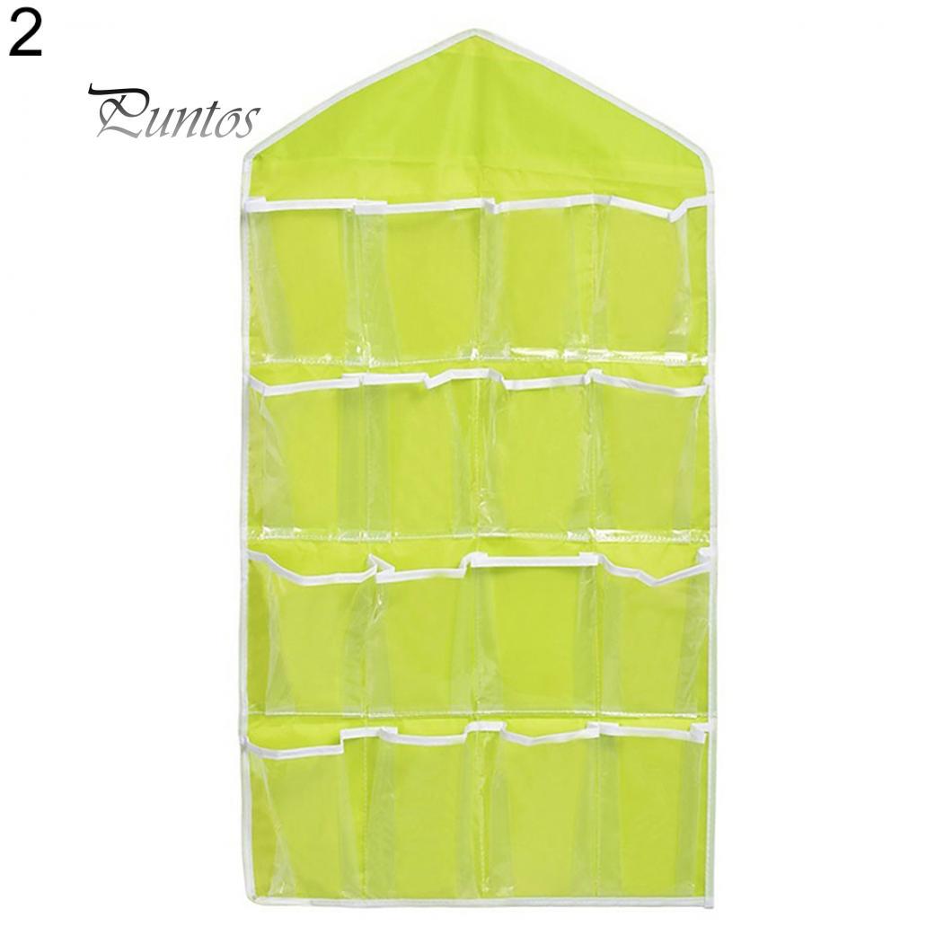 

Подвесной органайзер в шкаф для хранения мелких вещей зелёный