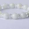 13cm Itoigawa Natural Jadeite White with Japanese National Jomon Power Stone Jadeite Workshop Special Paulownia Wood Quality Guarantee ABR0901 (8mm