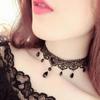 European And American Gothic Lace Collarbone Chain Women's Choker Simple Black Punk Accessory Collar