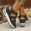 Ladies Shoes Buckle Strap Closed Toe Office Sandals Solid Color Hollow Out Thick Sole Casual Women's Shoes