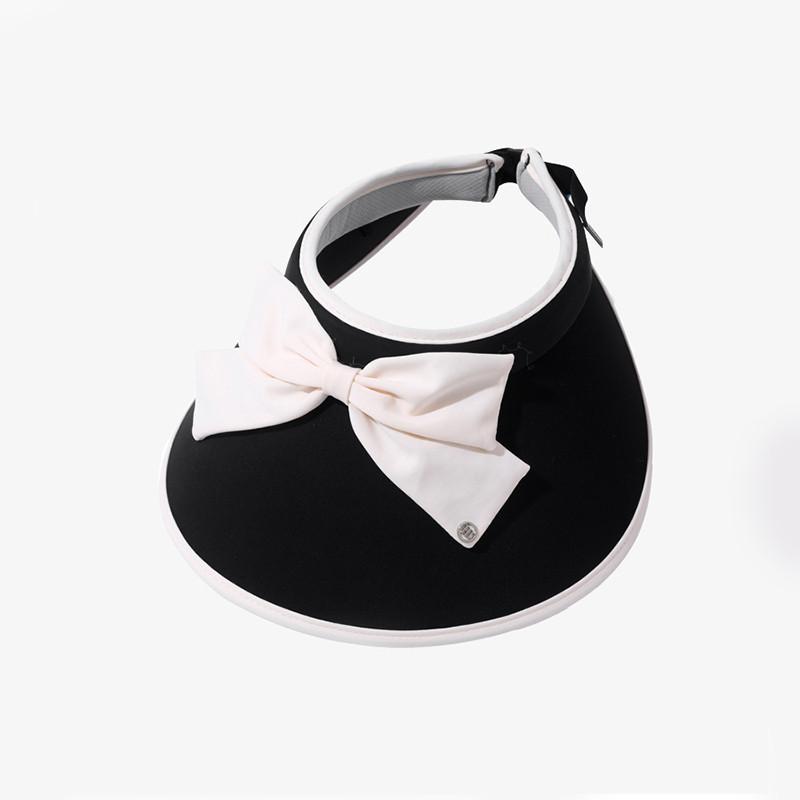 Cute Butterfly Bow Sun Hat Elegant Wide Brim Uv Protection Outdoor Travel Cap Women