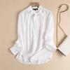 2026 Spring New Elegant White Shirt for Women, Versatile Commuting Shirt with Draped Ribbons