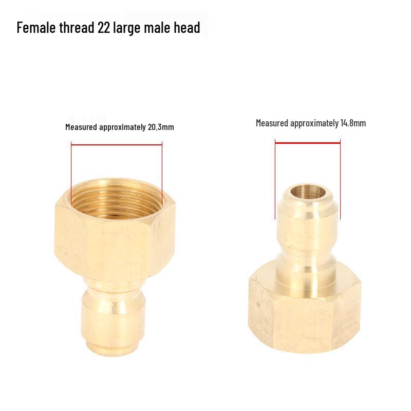 High-Pressure Copper Quick-Connect Water Hose Adapter for Car Washers
