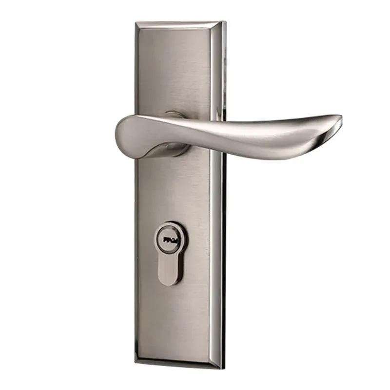Aluminum Alloy Door Handle Lock Home Entry Security Door Lockset for Bedroom Bathroom Latch 3 Keys