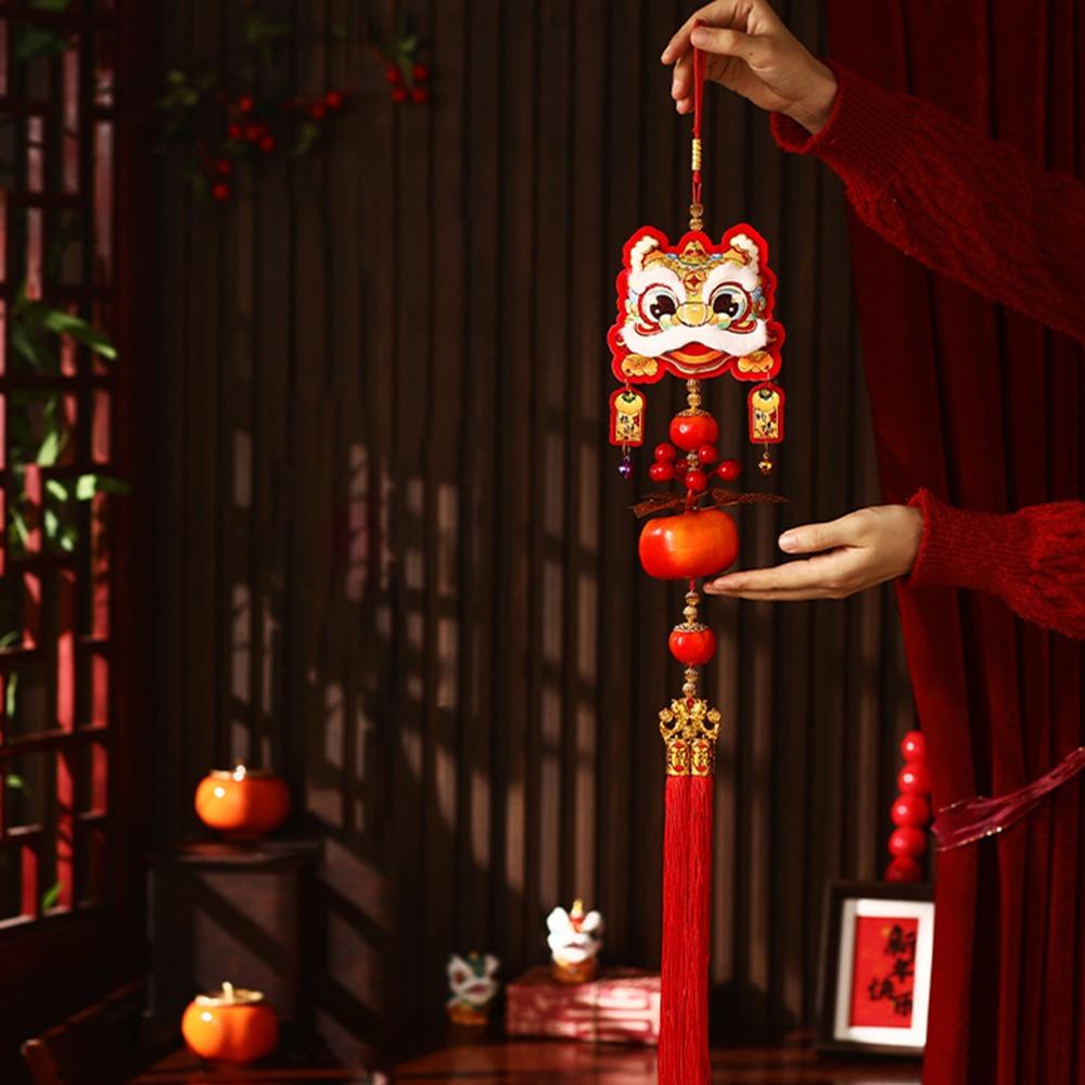 New 2026 New Year Pendant Year of the Horse Flower Pendant Red Lucky Entrance Door Decor Festive Atmosphere