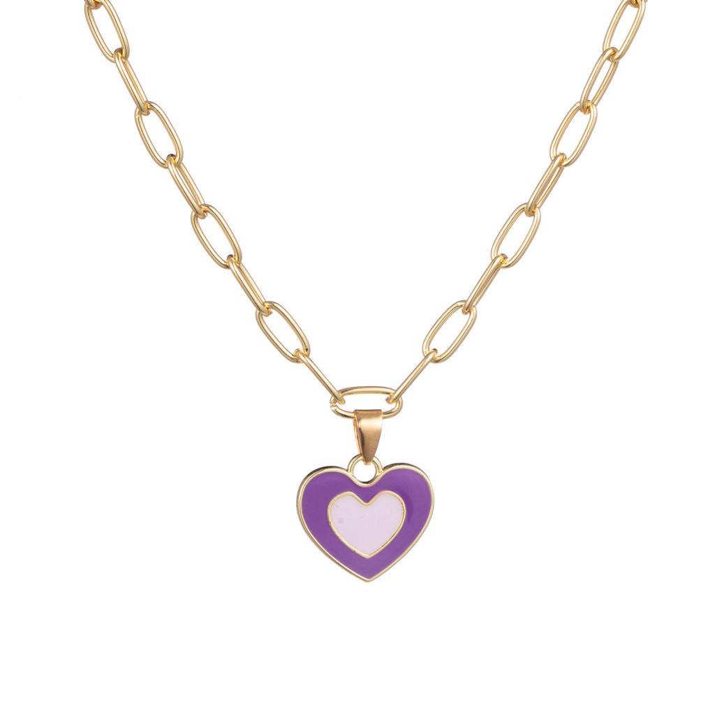 Stylish Minimalist Heart Pendant Necklace Unique Alloy Design Perfect For Any Occasion